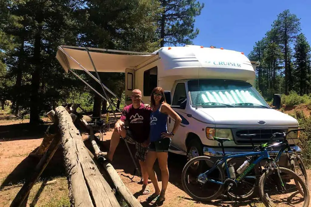 Ken and April with RAIF and Bikes at Buffalo Creek 2018