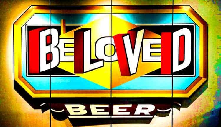 Beloved beer sign