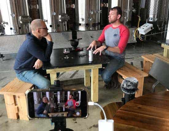 Ken interviewing a brewery owner