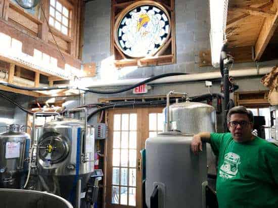 Jason from Green Bus Brewing in his brewery in Huntsville Alabama