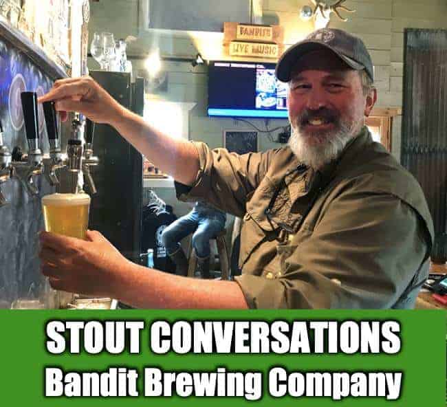 JC from Bandit Brewin Company in Darby Montana pouring a beer