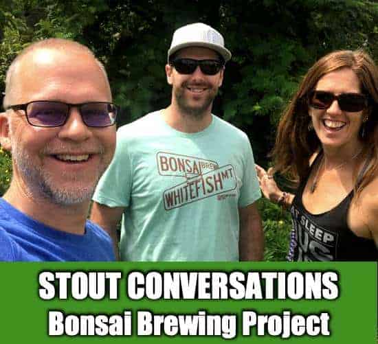 Graham, April, and Ken at Bonsai Brewing Project in Whitefish Montana