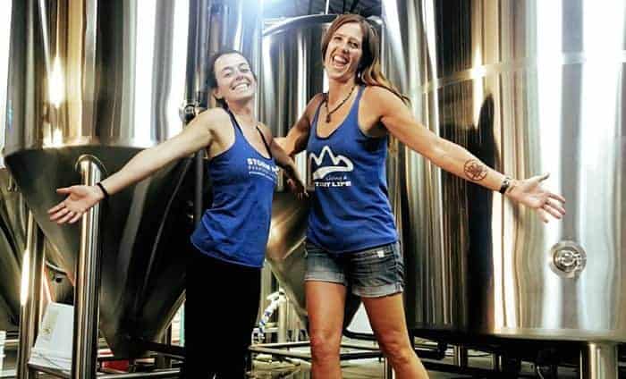 Aleyna Porreca, bad ass brewer, and April Pishna at Storm Peak Brewing