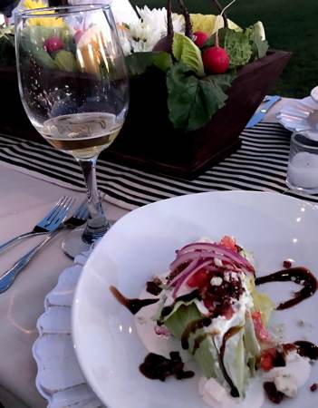 iceberg salad wedge with craft beer for sunset dinner yuma arizona