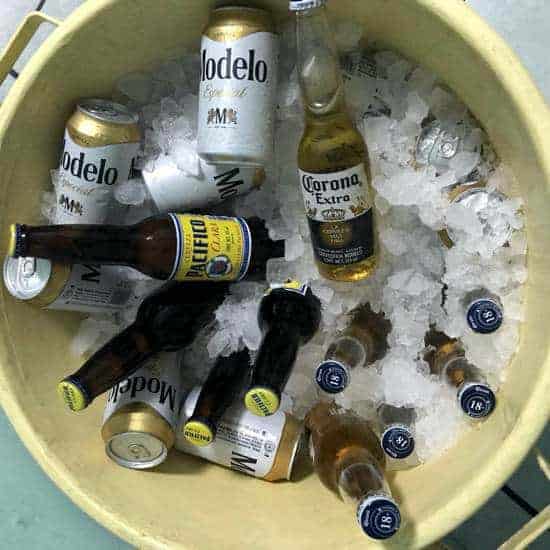 bucket of beer in Mazatlan