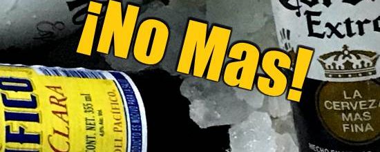 Mexican Beers in ice in Mazatlan Corona Modelo Pacifico