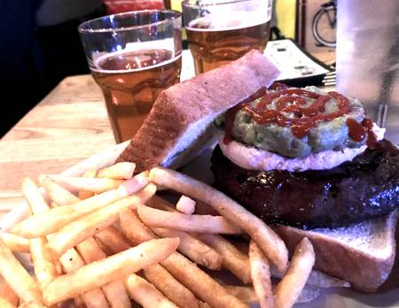 Vortex burger and beer at Vortex Little Five Points Atlanta