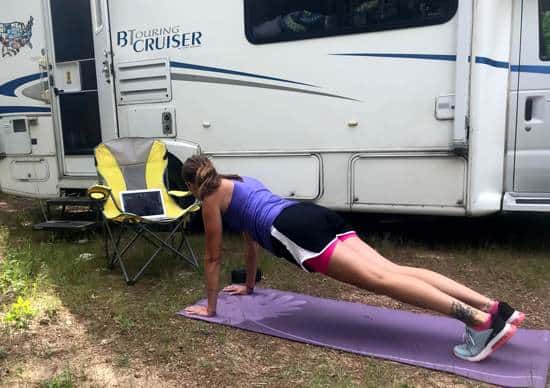 April staying fit with RAIF while traveling in Arkansas