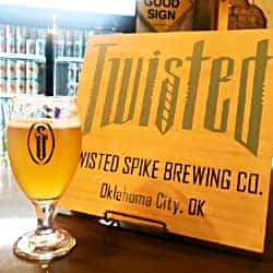 Twisted Spike Brewing - bar sign