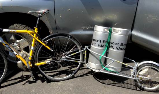 bike delivery setup for beer to go McCall Idaho