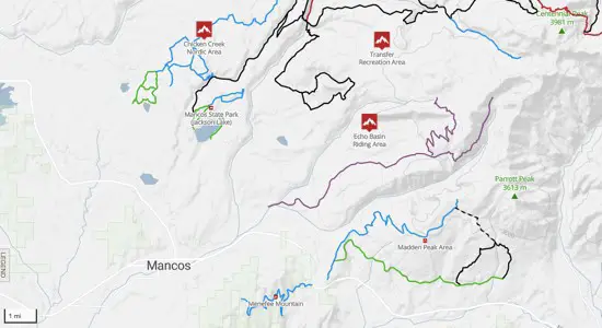 mountain biking Mancos map