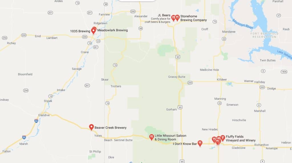 breweries near Wibaux Montana and North Dakota