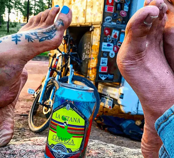 boondocking and beer and feet