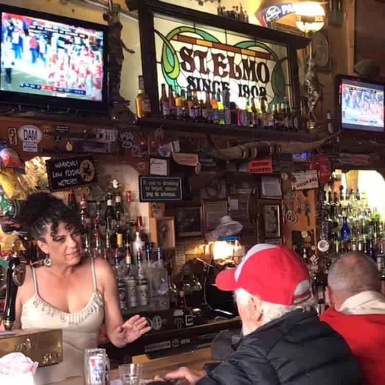 St Elmo patrons at the historic dive bar in Bisbee AZ