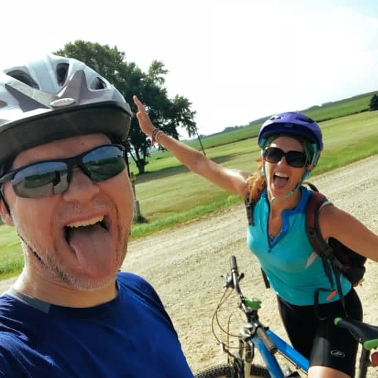 Ken and April biking in Trent South Dakota