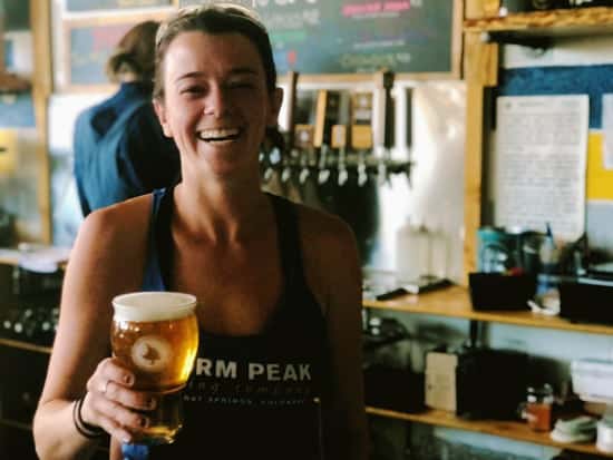 Aleyna, bad ass brewer at storm peak brewing in Steamboat Springs Colorado