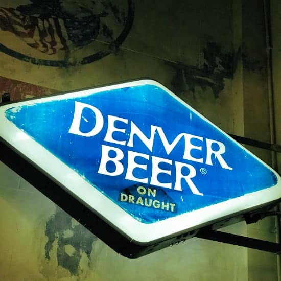 Denver Beer sign at Tivoli Brewing in Denver CO