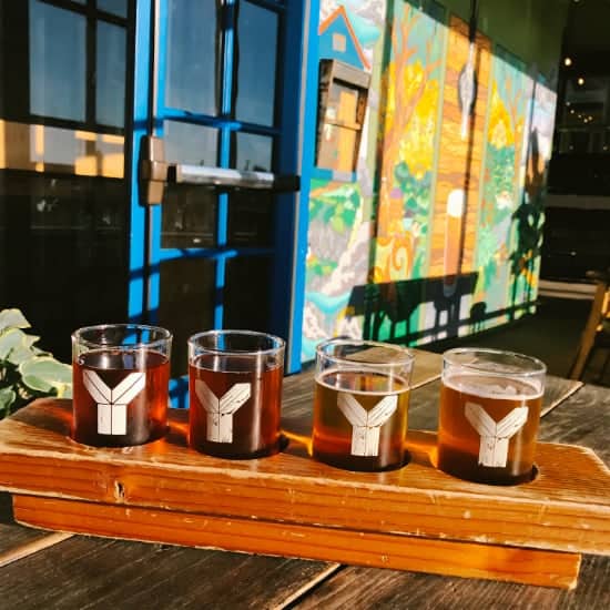 Yachats-Brewery-Oregon-flight-of-beers-coastal-brewery-tour