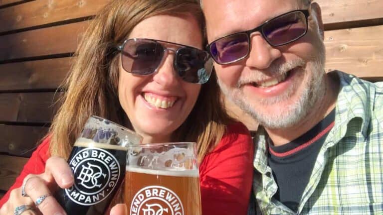 April and Kenny at Bend Brewing Company in Oregon