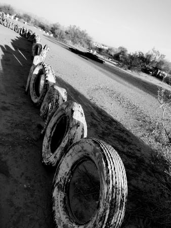 BW row of tires Slab City CaliforniaIMG_3300 copy 2