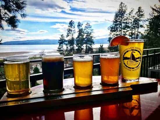 Flathead Lake Brewing Co flight Flathead Valley breweries Montana