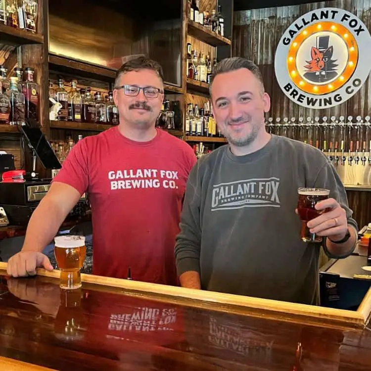 the guys at Gallant Fox at the bar with a beer Kentucky copy