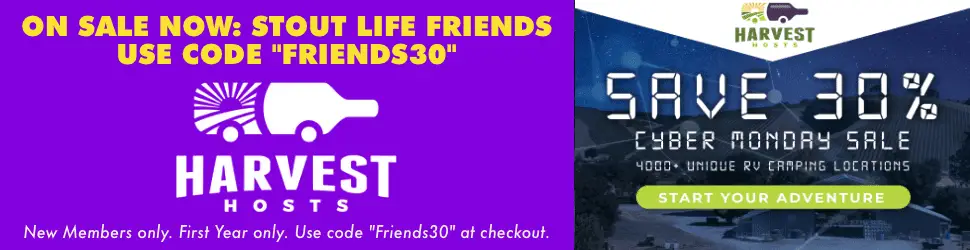 Harvest Hosts 30% OFF with code Friends30 Cyber Monday sale