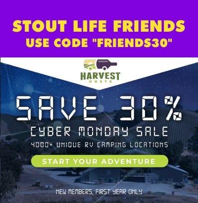 Harvest Hosts 30% OFF use code FRIENDS30 cyber monday sale