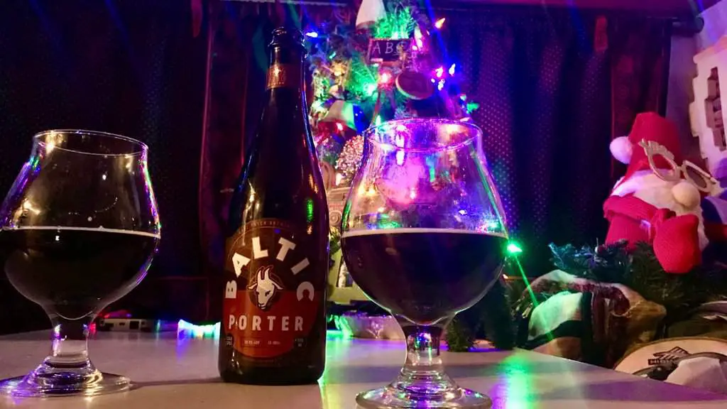 Christmas tree and beer