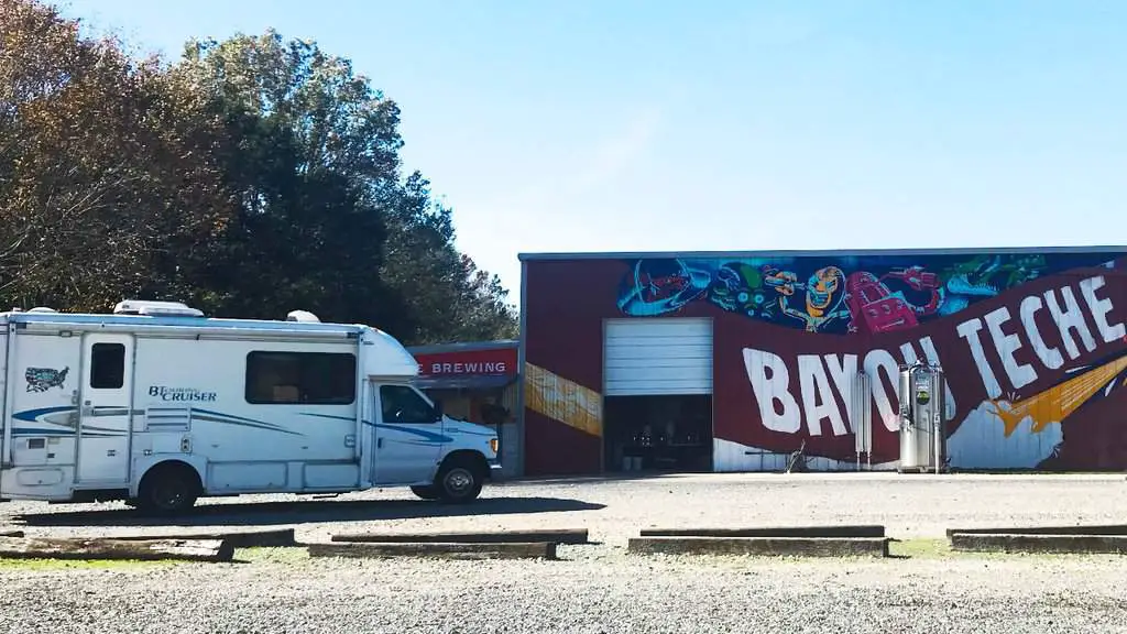 Bayou Teche Brewing Louisiana logo and RV HZ