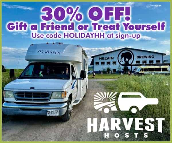 Harvest Hosts 30% OFF HolidayHH 2023