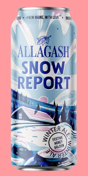 Allagash Brewing Company Snow Report Winter Ale can