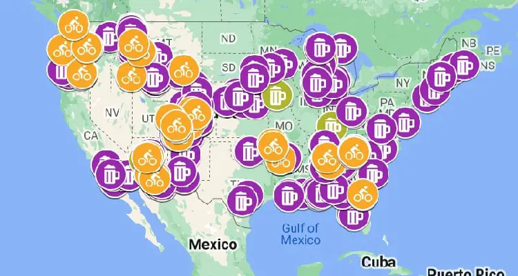 Map of breweries and trail 2023