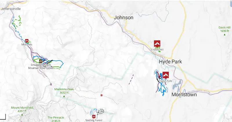 Northern Vermont Trails Near Rock Art Brewing - TrailForks